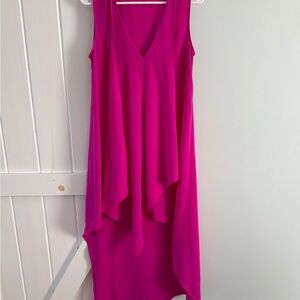 Adelyn Rae Vibrant Pink High Low Dress